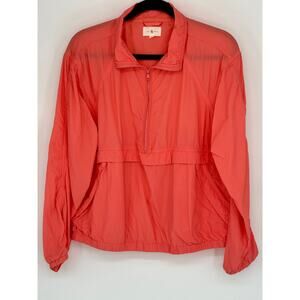 Lou & Grey Ripstop Zip Jacket Electric Coral Color SIze S